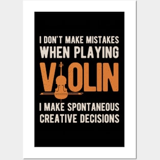 Funny Violinist Violin Gifts Posters and Art